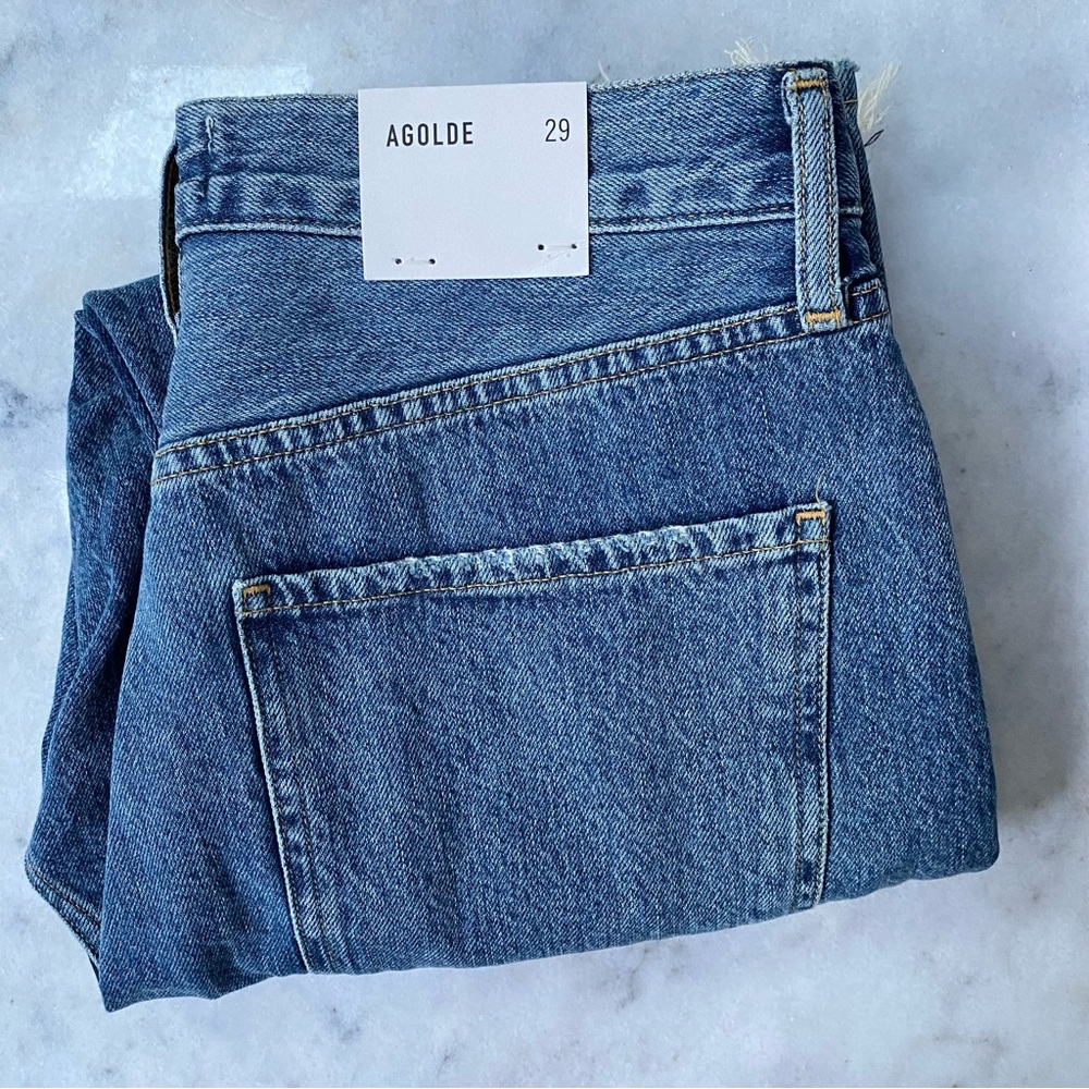 NWT! AGOLDE, Size 29, Riley High Rise Straight Crop in Frequency